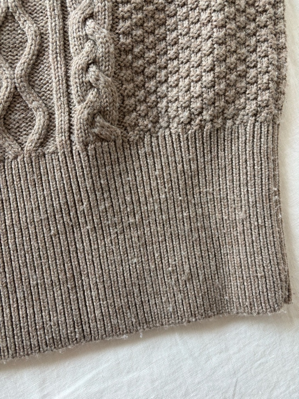 Quince Australian Merino Cable Knit Sweater - Picture 4 of 7